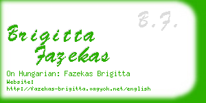 brigitta fazekas business card